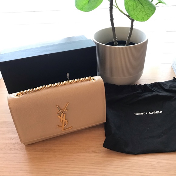 nude ysl clutch